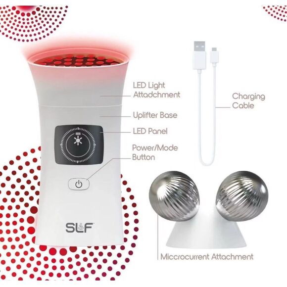 SLF $150 Red Light Microcurrent Neck and Face Uplifter NEW - Picture 3 of 7